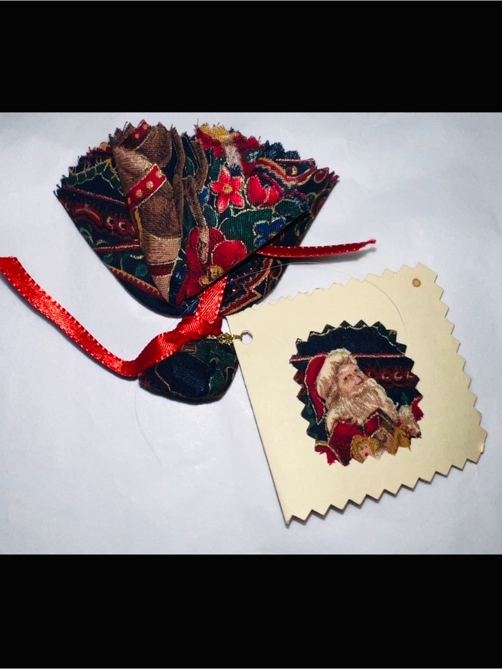 💥 Vintage New Christmas Prayer Rock Sachet Santa Tag Prayer In Card Gift